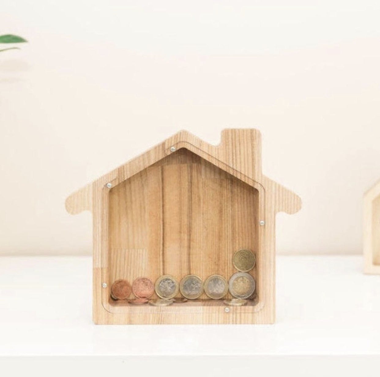 Wooden House Money Box Blanks