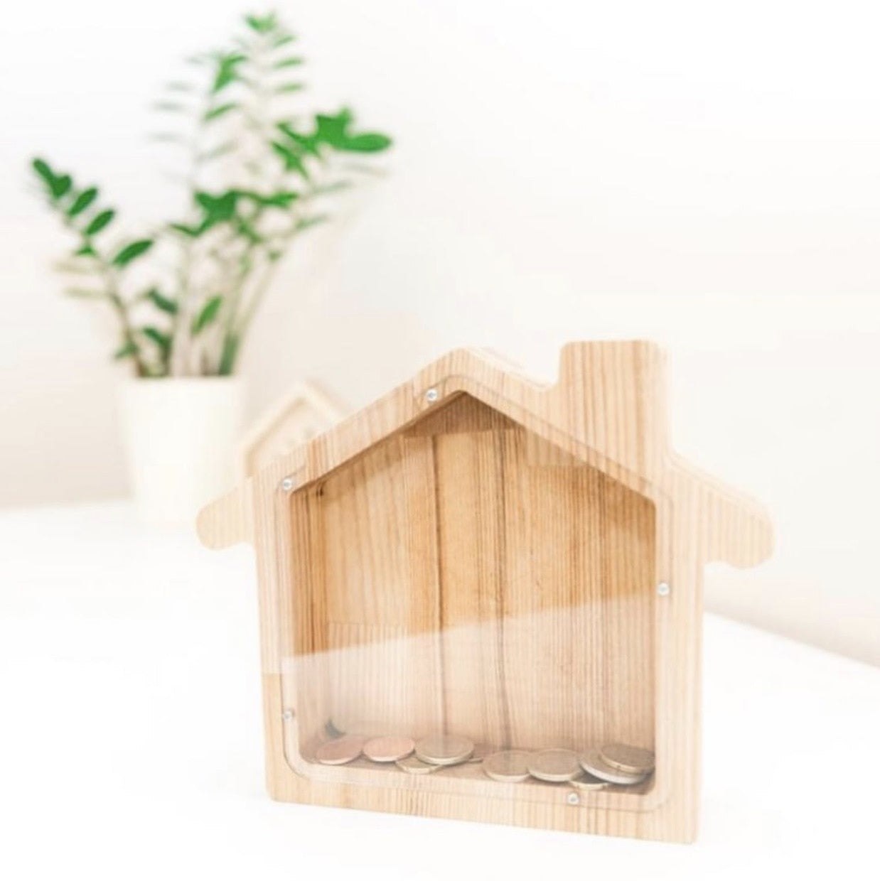 Wooden House Money Box Blanks