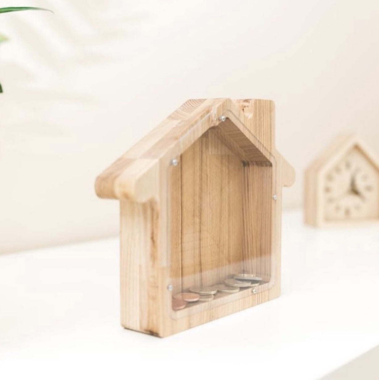 Wooden House Money Box Blanks