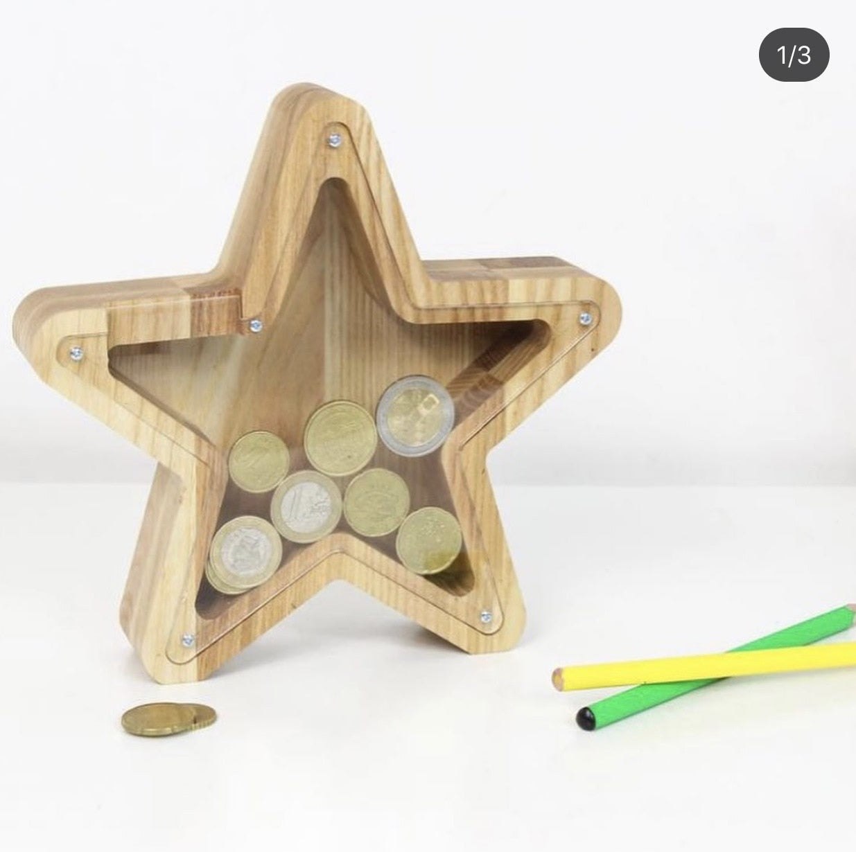 Wooden Star Money Box – Craft Outlet Australia