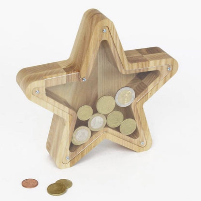 Wooden Star Money Box Blanks