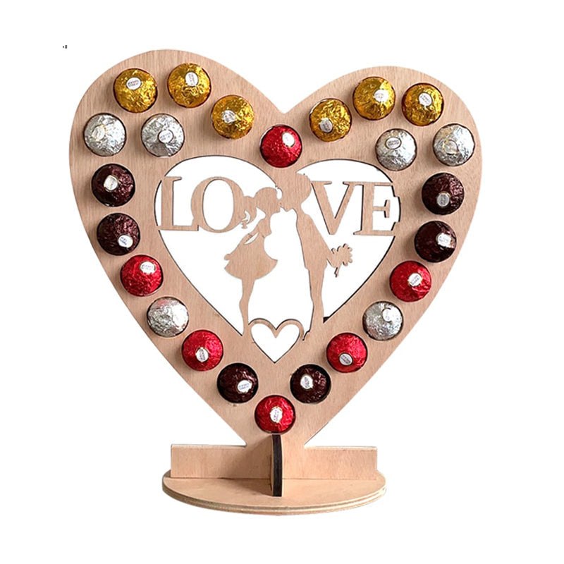 Wooden Valentine's Love Heart Advent Calendar Chocolate Holder Blanks