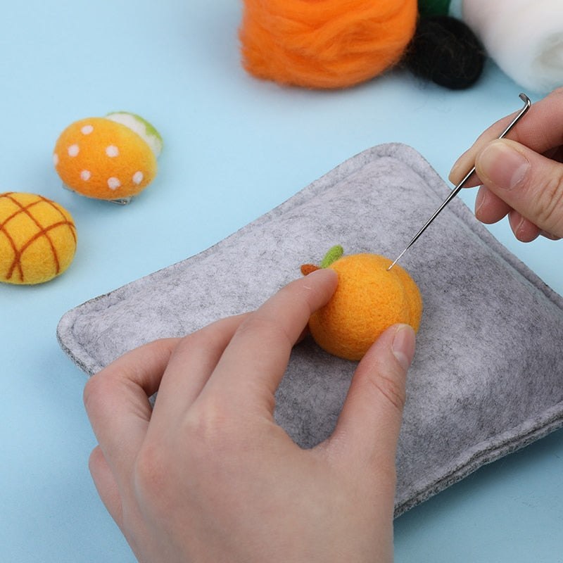 Wool Felting Kit For Beginners - Fruit & Veg Brooches