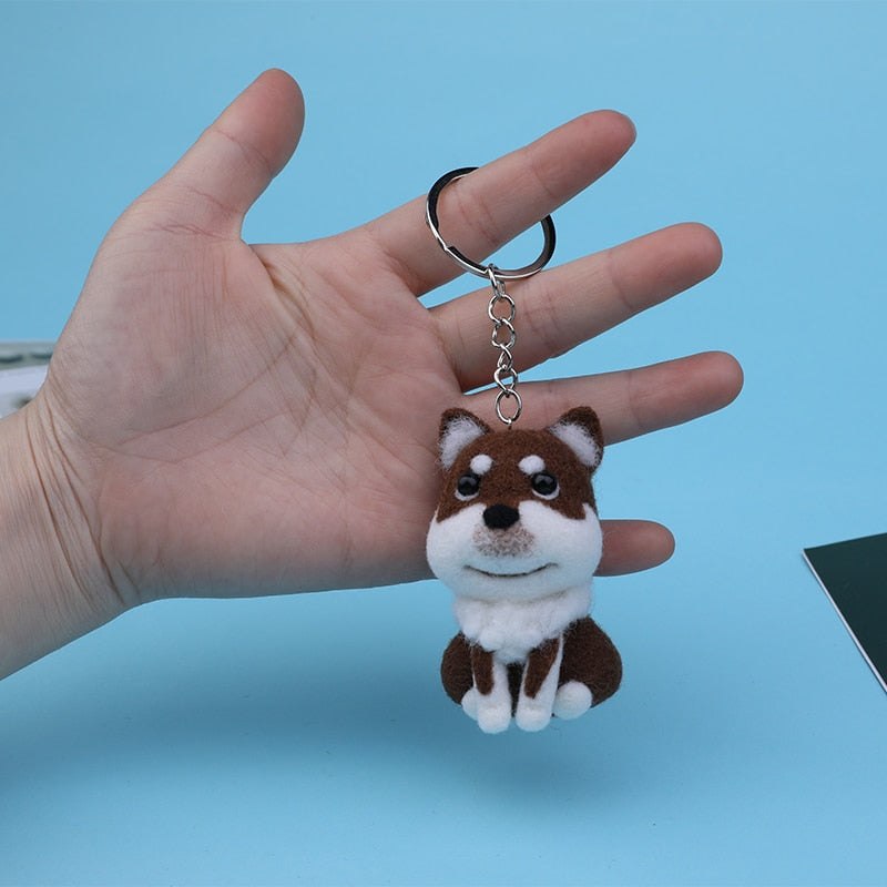 Wool Felting Starter Kit - Dog Key Rings