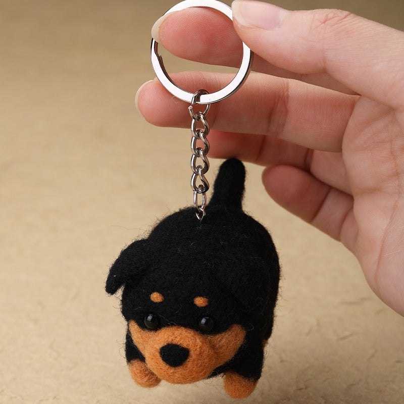 Wool Felting Starter Kit - Furry Friends Cat & Dog Key Ring